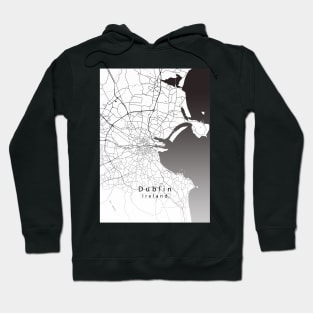 Dublin Ireland City Map Hoodie